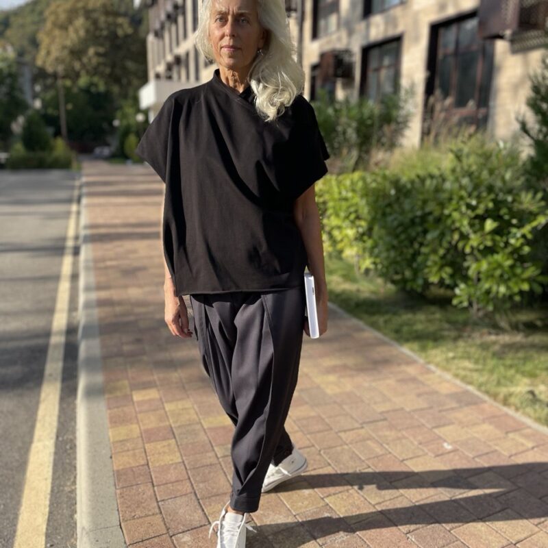 Блуза-жилет черная 100 % хлопок